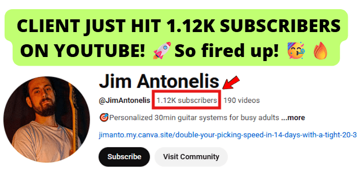 Reached a major milestone by gaining 1.12k subscribers on YouTube.