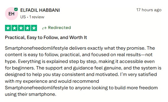 Found the program to be practical, clear, and genuinely supportive.