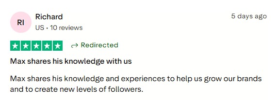 Smartphone_Freedom_Lifestyle_Review_717 Beginner applying Max’s strategies to gain new followers.