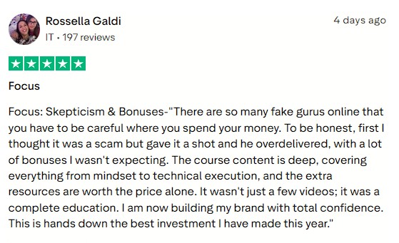 Smartphone_Freedom_Lifestyle_Review_738 Says the course overdelivered with deep, comprehensive content and unexpected bonuses.