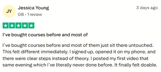Smartphone_Freedom_Lifestyle_Review_739 Finally took immediate action by posting their first video on the same day, thanks to the program's clear and practical steps.