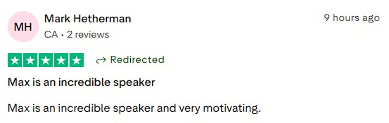 Smartphone_Freedom_Lifestyle_Review_743 Finds Max to be an incredible and highly motivating speaker.