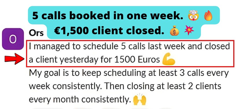 Smartphone_Freedom_Lifestyle_Review_789 Scheduled 5 calls in a week and closed a €1500 client.
