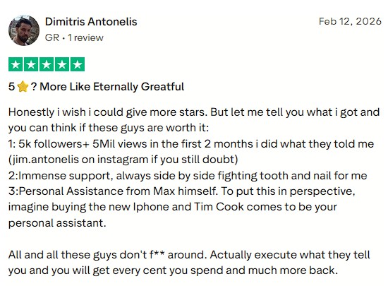 Smartphone_Freedom_Lifestyle_Review_834 Gained 5K+ followers and 5M views in 2 months with hands‑on support and direct guidance.