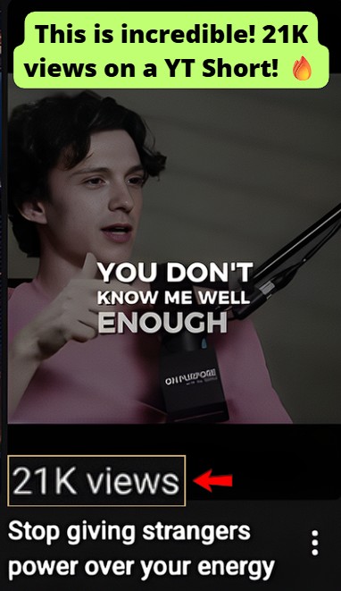 YT Short generated 21k views.