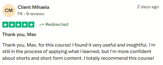 Felt more confident and actively applying what was learned from the course.