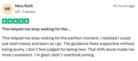 Gained confidence to start messy, and became more consistent thanks to supportive guidance.