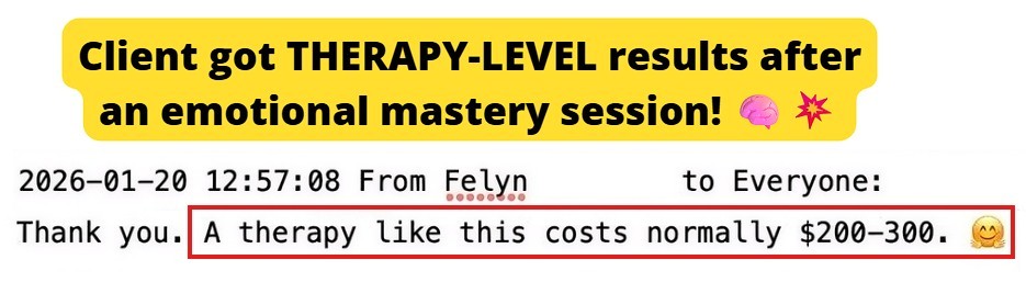 Shared that the therapy offered normally costs $200–300—yet our community gets access to this level of coaching every single week.