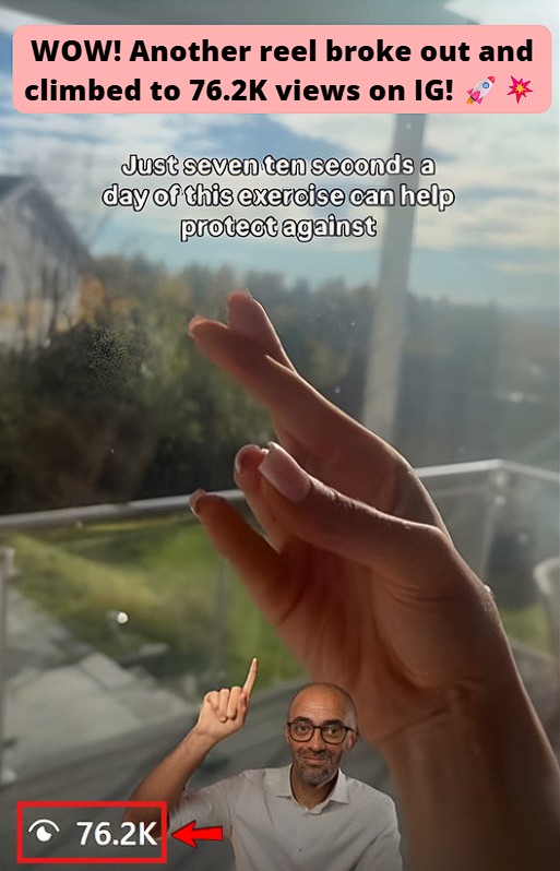 IG reel generated 76.2k views.