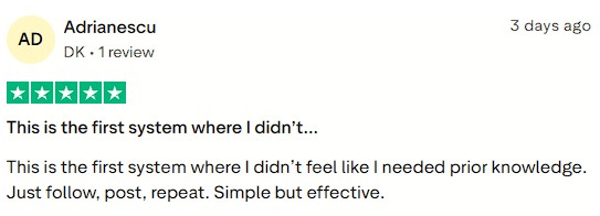 Found the program simple, beginner friendly, and easy to follow.