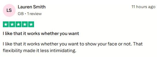 Appreciated the flexibility to create content with or without showing their face.