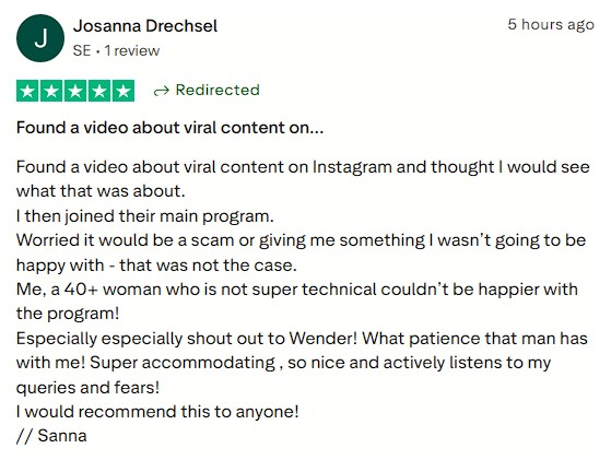 Extremely happy with the program and coach support.