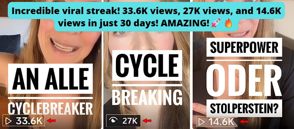 Went viral multiple times in the last 30 days with 14.6K views, 27K views, and 33.6K views.