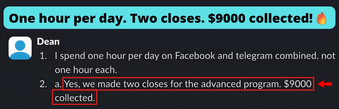 Created an advanced dating program and earned $9k cash in the first month.