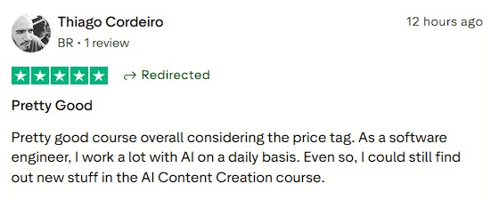 Software engineer who uses AI daily still learned new things from the course.