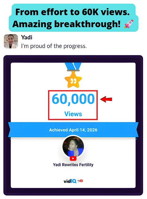 Reached 60k views on YT.