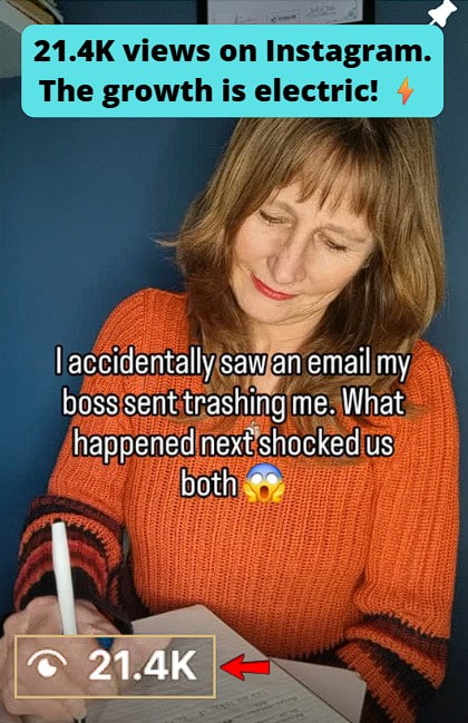 IG reel generated 21.4k views.