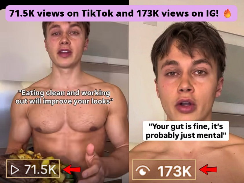 TikTok generated 71.5K views and the IG Reel exploded to 173K views.