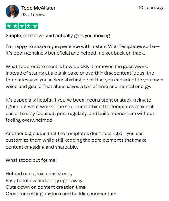 Regained posting consistency, reduced content creation time, and eliminated guesswork using customizable templates.