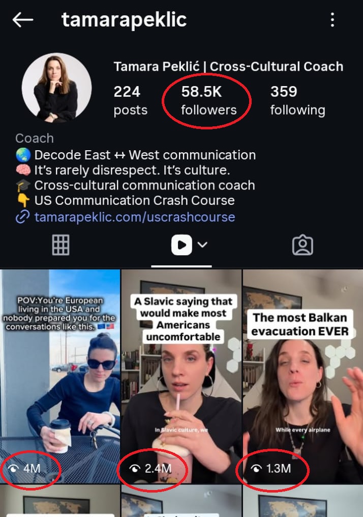 Tamara's reel got 4M viral views