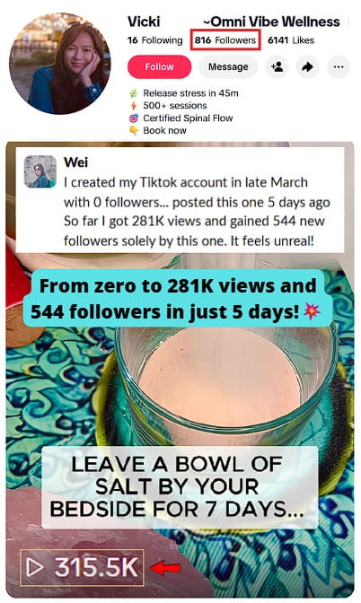 Smartphone_Freedom_Lifestyle_Review_1166 Started with 0 followers and generated 281K views, gaining 544 new followers from one TikTok video in 5 days.