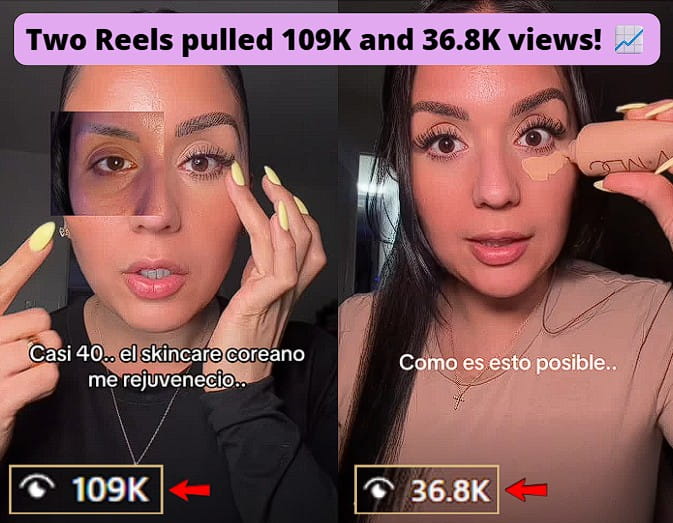 Smartphone_Freedom_Lifestyle_Review_1178 IG reels gained 109k and 36.8k views.
