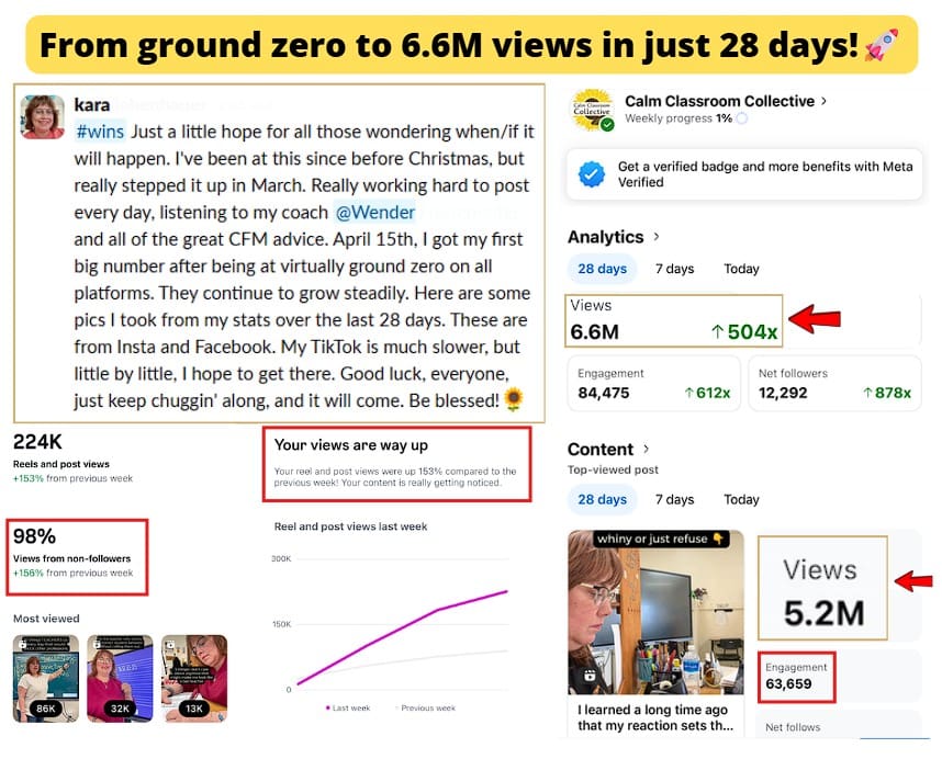 Smartphone_Freedom_Lifestyle_Review_1199 In 28 days she generated 224K views, 6.6M views, 84,475 engagement, 12,292 net followers, and 5.2M views on her top post.