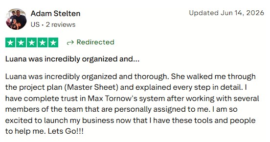 Gained clarity and confidence after being walked step‑by‑step through a structured project plan with dedicated team support.