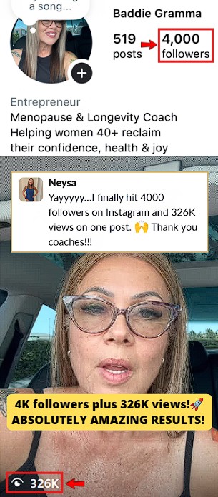 Client  hit 4k followers on IG and generated 326K views on a single post