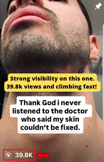 IG reel reached 39.8k views.