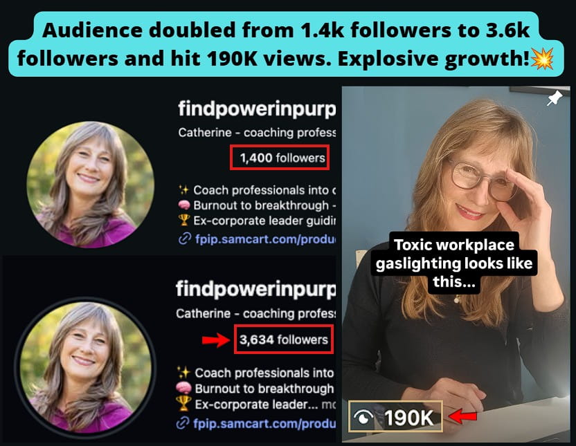 Grew from 1.4k followers to 3.6k followers and went viral with 190K views.