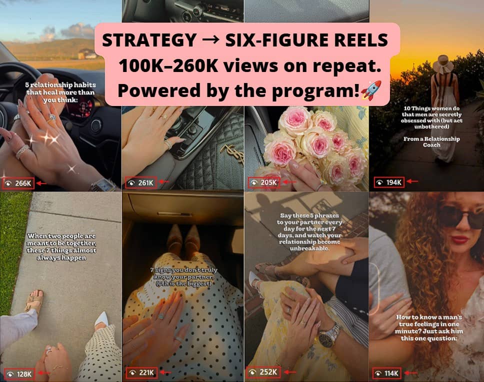 Smartphone_Freedom_Lifestyle_Review_1311 Client's relationship reels generated 114K–266K views, showing strong, consistent engagement across her content.
