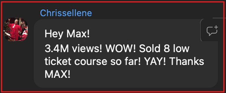 Smartphone_Freedom_Lifestyle_Review_1340 Reported 3.4M total views and 8 low-ticket course sales during a live coaching call.