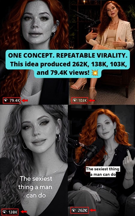 reused one winning mastersheet idea across multiple variations, generating viral results repeatedly including 79.4K, 103K, 138K and 262K views