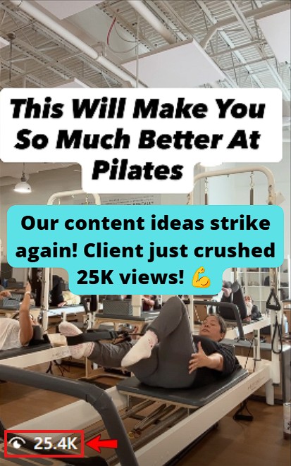 Smartphone_Freedom_Lifestyle_Review_1460 client hit 25.4K views on a Pilates Reel using our content ideas