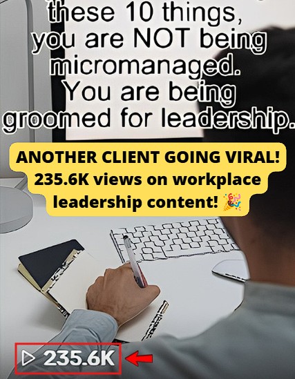 Smartphone_Freedom_Lifestyle_Review_1467 Client generated 235.6K views on TikTok with leadership and career growth content.