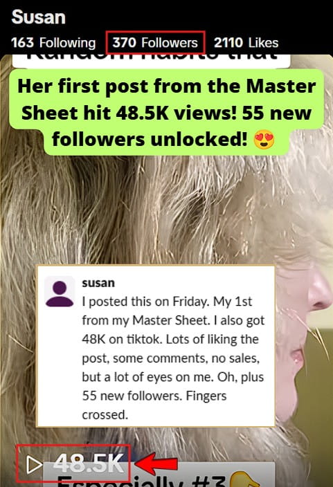 Smartphone_Freedom_Lifestyle_Review_1475 First Master Sheet post received 2.1K views on Instagram, 48K on TikTok, and gained 55 new followers.